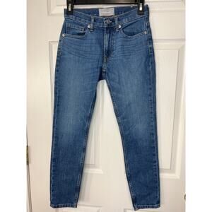 Everlane Womens 24 Mid Rise Blue Denim Jeans Capsule Wardrobe Minimalist School